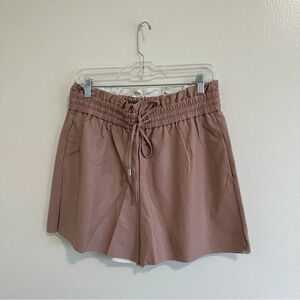 Zenana faux leather shorts paperbag XL
